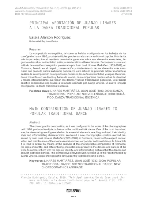 Principal aportación de Juan José Linares Martiañez a la danza tradicional popular