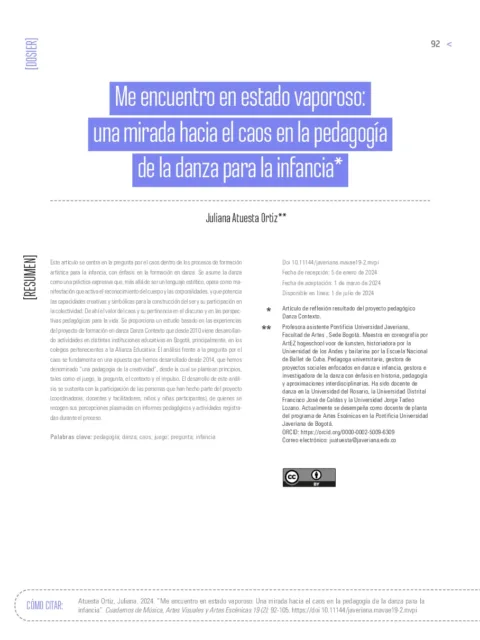 Situación de las artes escénicas en Argentina en el contexto de Covid-19: acciones de los trabajadores de la danza de Bahía Blanca para mitigar la crisis