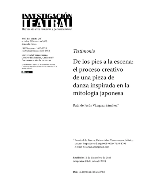 El Proceso creativo de la danza de Miguel Ángel Berna