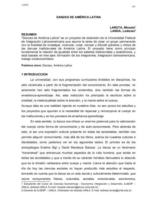 Danzas de américa latina