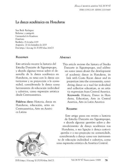 La danza académica en Honduras