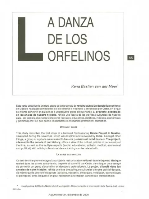La Danza de los orfelinos.