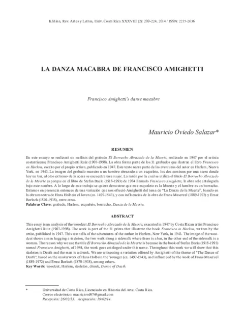 La danza macabra de Francisco Amighetti
