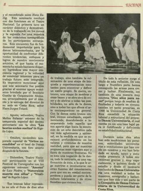 Danza Universitaria, diez años para nacer.