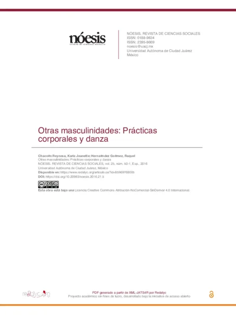 Otras masculinidades: Prácticas corporales y danza