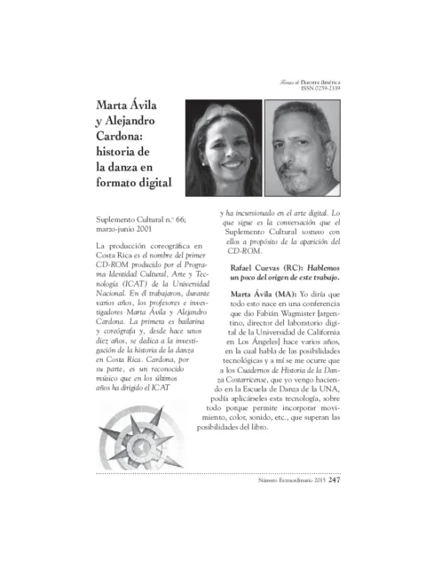 Historia de la danza en formato digital