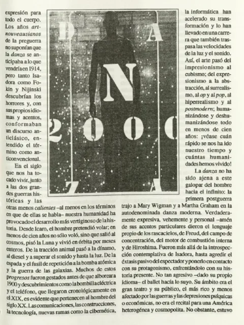 La danza del 2000. Desafío al infinito