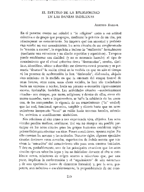 El estudio de la religiosidad en las danzas indígenas
