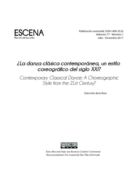 ¿La danza clásica contemporánea, un estilo coreográfico del siglo XXI?