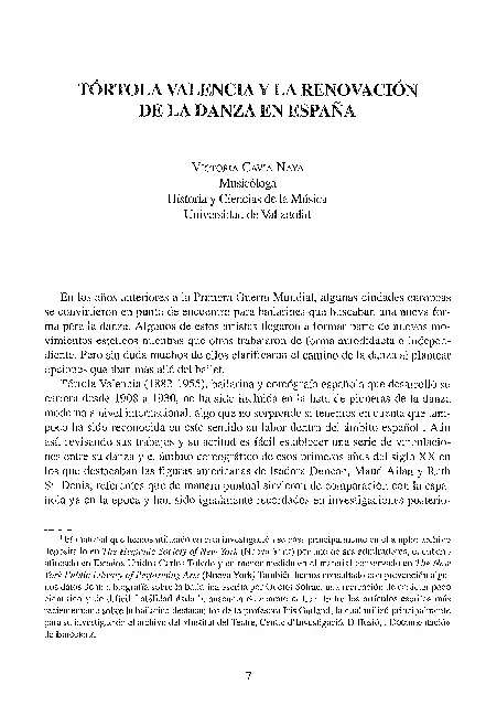 Tórtola Valencia y la renovación de la danza en España