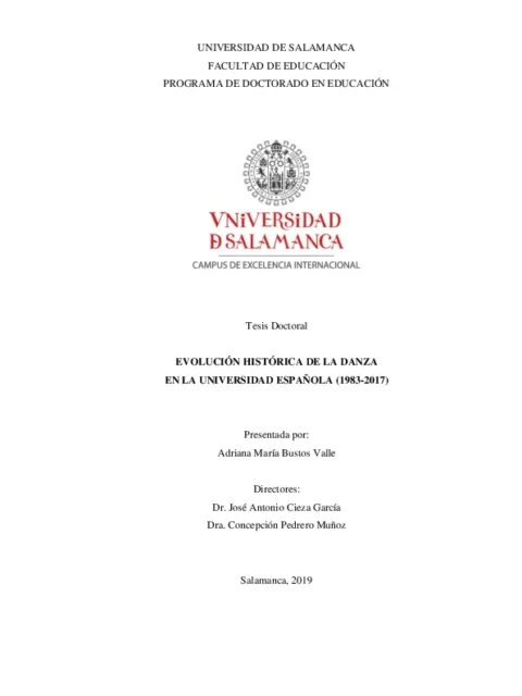 Evolución histórica de la danza en la universidad española (1983-2017)
