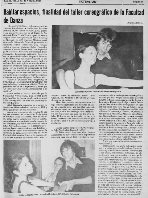 Habitar espacios, finalidad del taller coreográfico de la Facultad de Danza