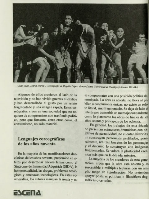 Lenguajes coreográficos en la danza costarricense durante la dácada de los noventa