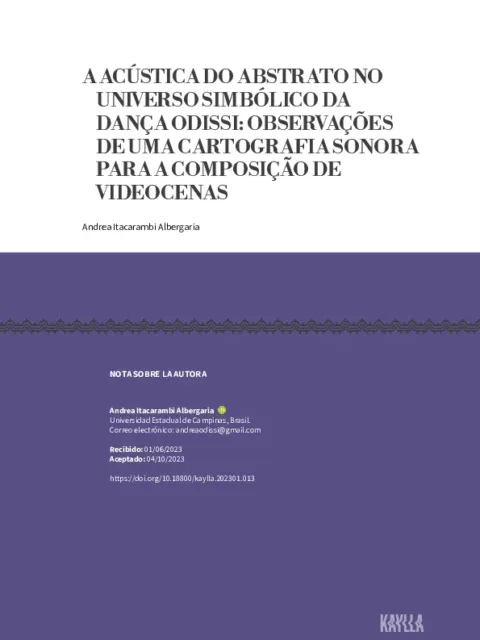 La acústica de lo abstracto en el universo simbólico de la danza Odissi