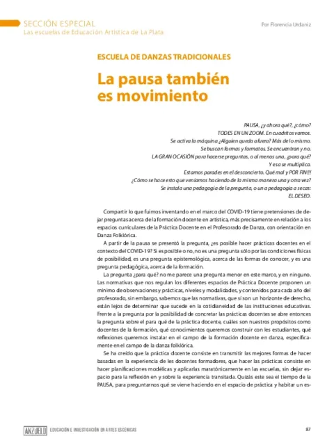 La pausa también es movimiento