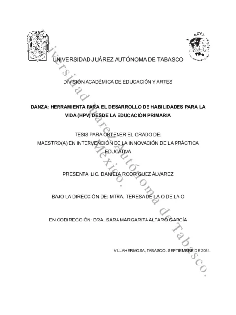 Danza: herramienta para el desarrollo de habilidades para la vida (hpv) desde la educación primaria.