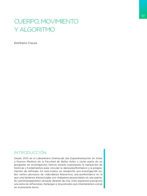 Cuerpo, movimiento y algoritmo