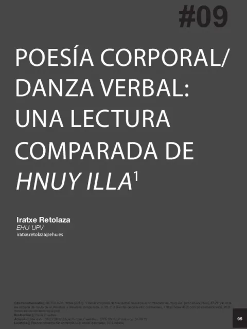 Poesía corporal/danza verbal : una lectura comparada de hnuy illa