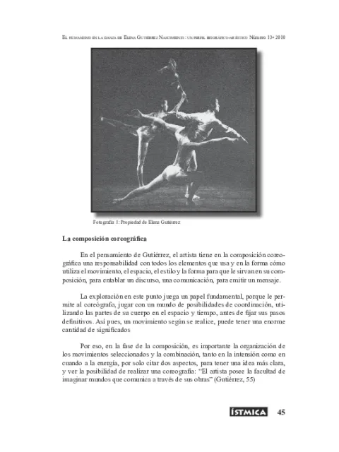 El humanismo en la danza de Elena Gutiérrez Nascimiento: un perfil biográfico-artístico
