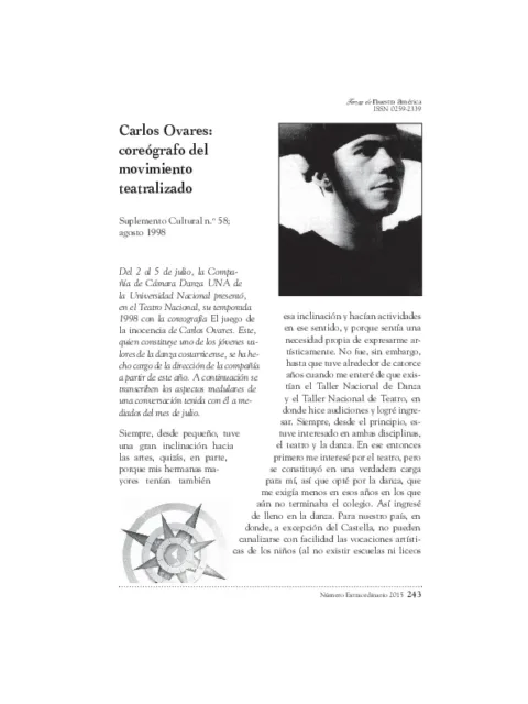 Coreógrafo del movimiento teatralizado
