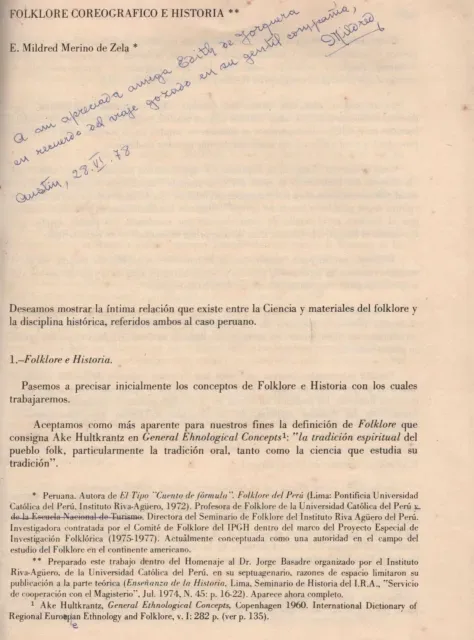 Folklore coreográfico e historia