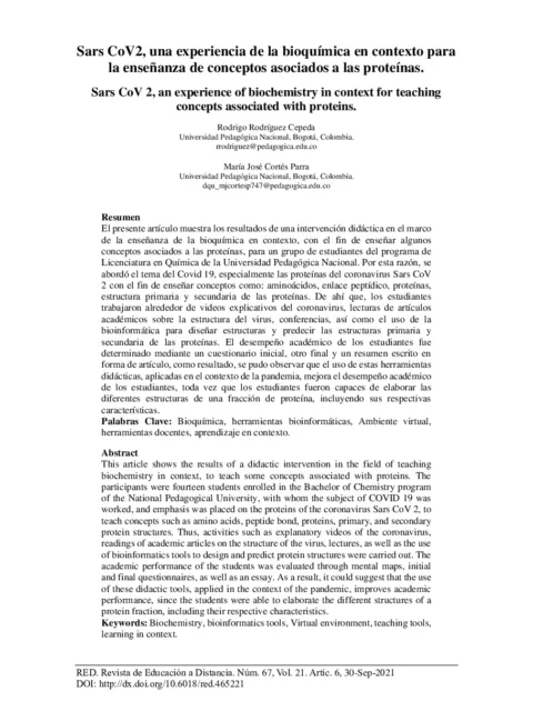 Tejiendo caminos para una enseñanza de la Biología en contexto