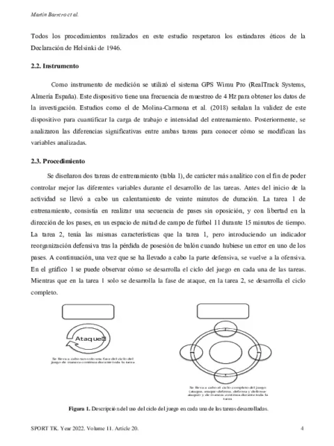 El uso del ciclo del juego como variable pedagógica en las tareas de entrenamiento en fútbol