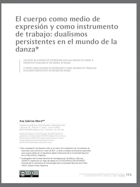 La danza como medio de inclusión social Caso de la Escuela Itinerante de Artes Guandul