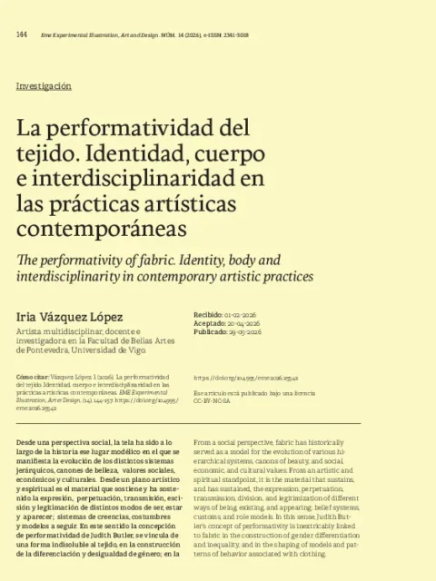 La performatividad del tejido: Identidad, cuerpo e interdisciplinaridad en las prácticas artísticas contemporáneas