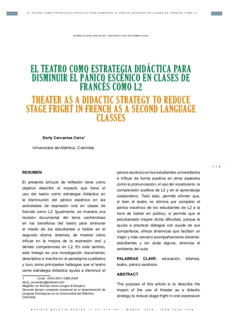 El efecto de la práctica de la danza-teatro como estrategia para disminuir el estrés y el sedentarismo escola
