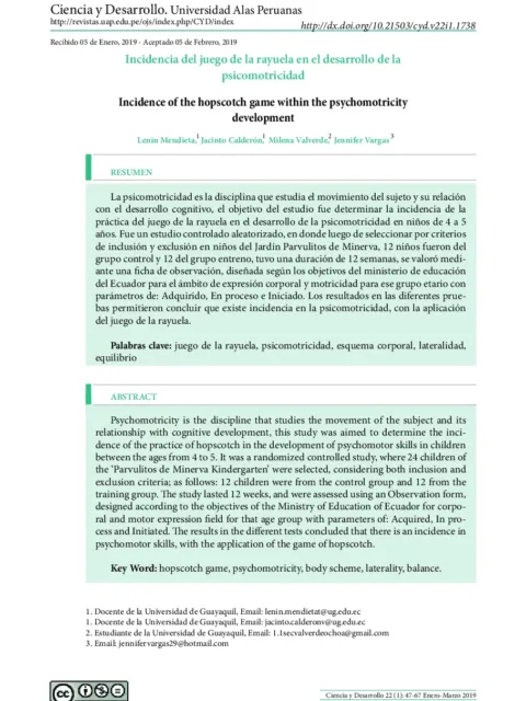 Incidencia de la danza contemporánea como técnica en el desarrollo de la psicomotricidad