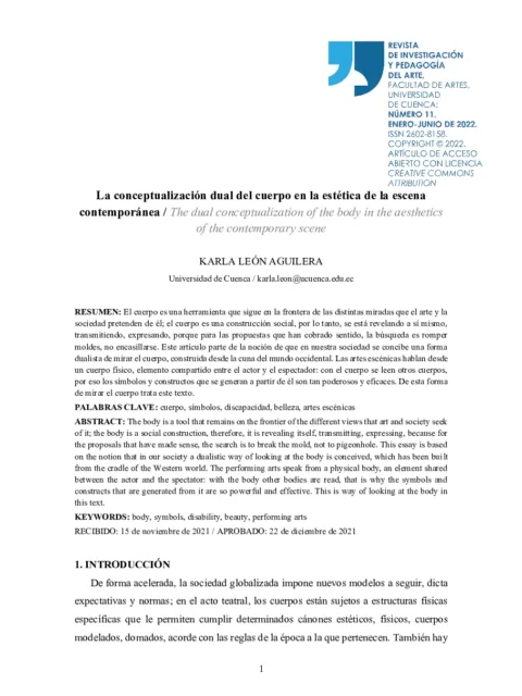Cuerpo y escena contemporánea