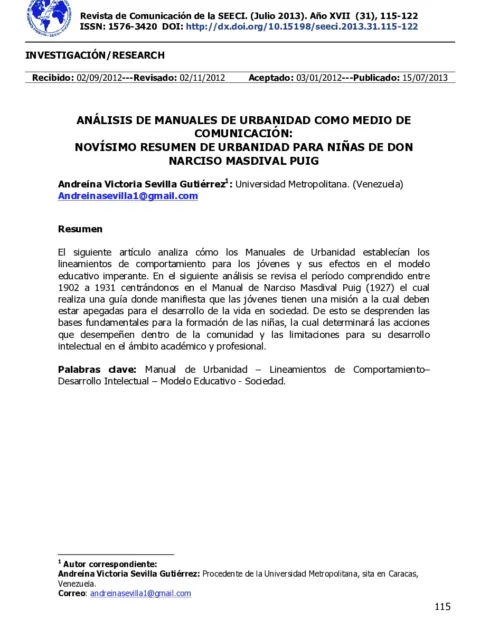 Coreología de la urbanidad