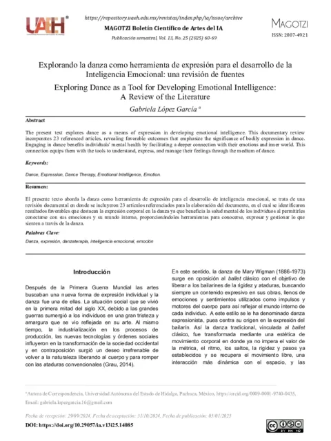 Influencia de la danza como herramienta para el desarrollo de la comunicación interpersonal