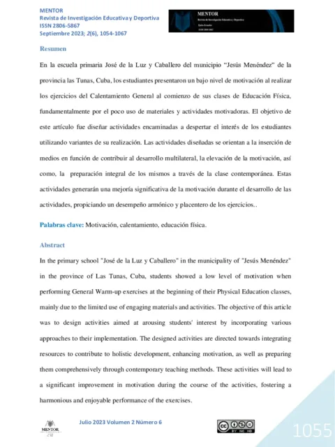 Actividades lúdicas en la clase de Educación física para la motivación por la Danza Folclórica Ecuatoriana