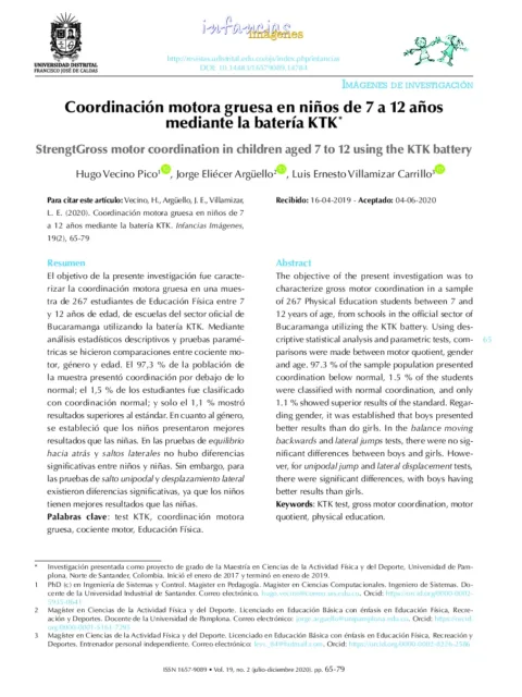 La coordinación motora gruesa en la danza
