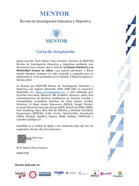 Danza en el desarrollo de la motricidad gruesa