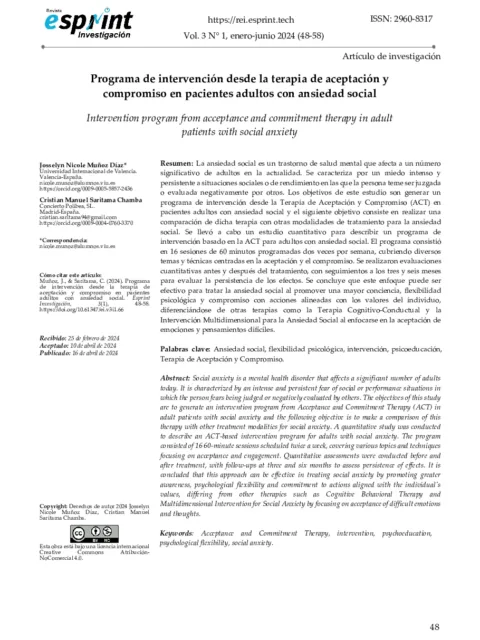 Efecto de la danza movimiento y terapia como intervención complementaria, para el tratamiento de pacientes con trastorno de ansiedad generalizada