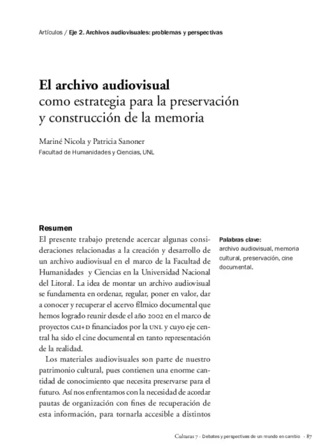 Danza y diseño para la preservación de la memoria