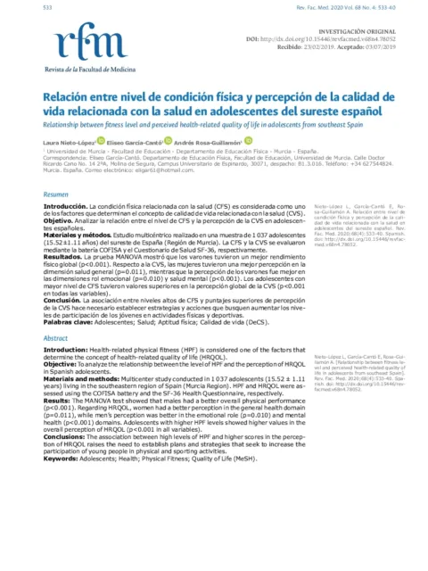 Cambios en el nivel de condición física relacionada con la salud en mujeres