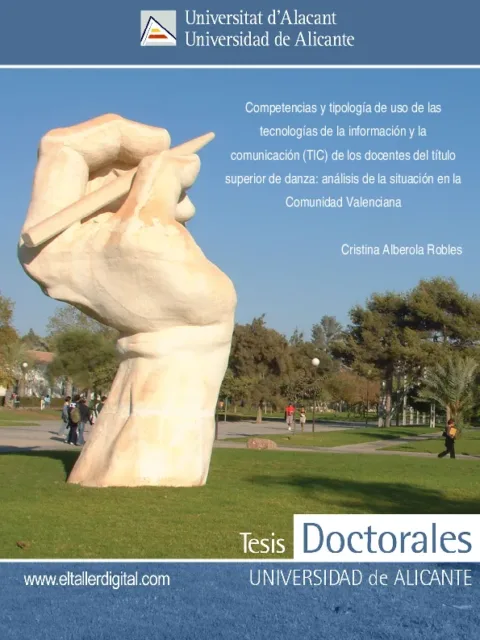 Competencias y tipología de uso de las tecnologías de la información y la comunicación (TIC) de los docentes del título superior de danza