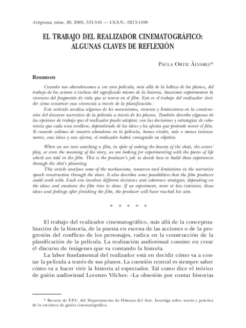 El coreógrafo-realizador