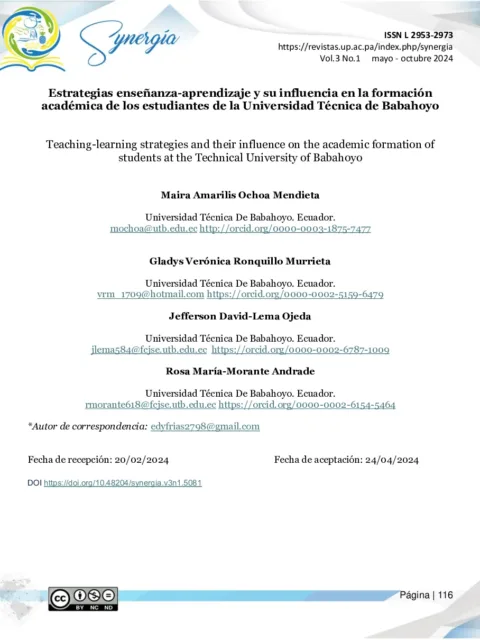 Desarrollo consciente del aprendizaje y enseñanza de la técnica académica en estudiantes hiperlaxos