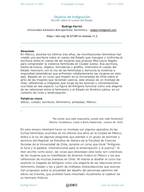 Escribir el cuerpo