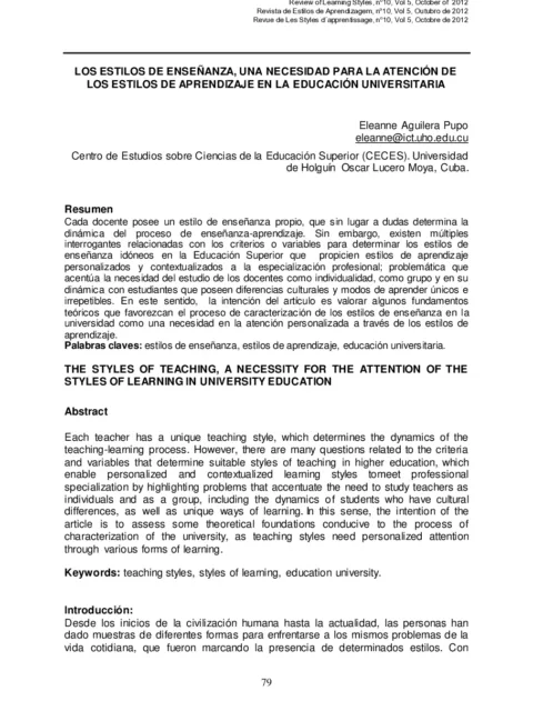 Implicaciones de los estilos de enseñanza aprendizaje y de la educación emocional en la enseñanza de la danza