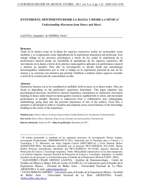 Música, movimiento y danza