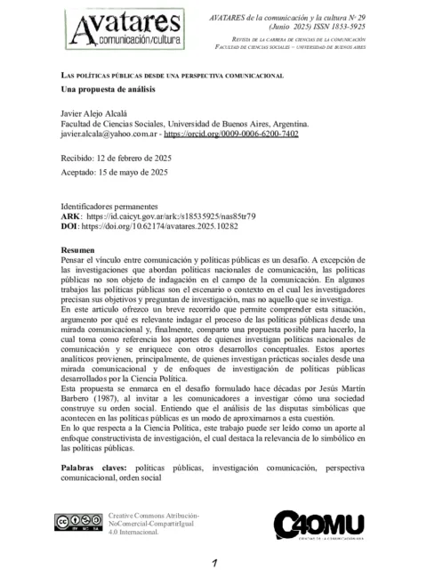Una perspectiva comunicacional de cultura