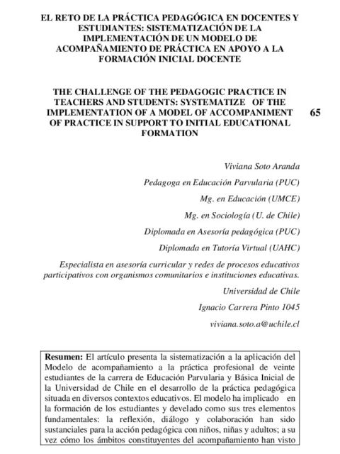 Sistematización de la práctica pedagógica en educación