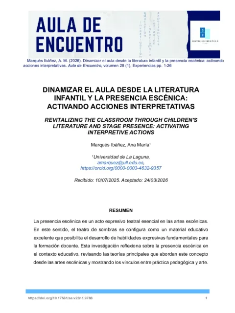 Al Encuentro con la presencia escénica