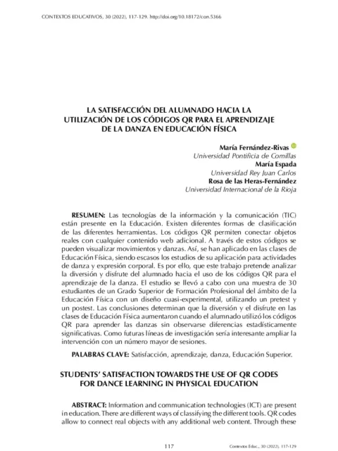 La enseñanza y el aprendizaje de la danza contemporánea en los contextos educativos